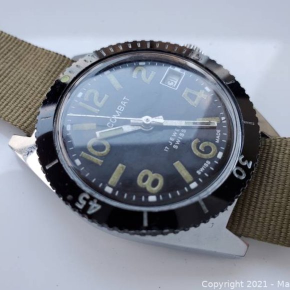 Vintage Skin Diver Watch - Fully Serviced 17 Jewels & Swiss Made - Picture 3 of 8